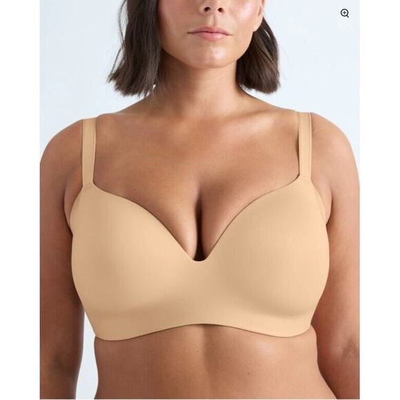Knix Wing Woman Contour Bra Size 40B Warm Sand Wireless T Shirt Adjustable NWT - Picture 14 of 16